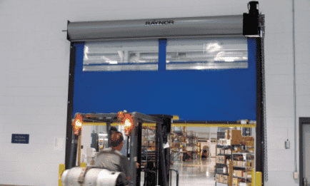 high speed fabric door