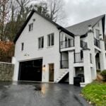 black glass garage door