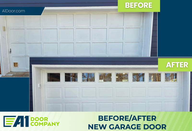 Before After New Garage Door February2026