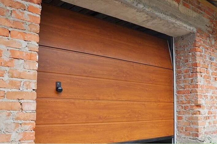 wooden garage door