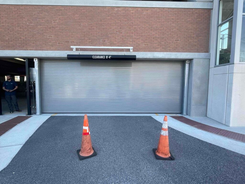 High-Performance Commercial Door Installation for Medical Parking Garage in Norfolk, VA