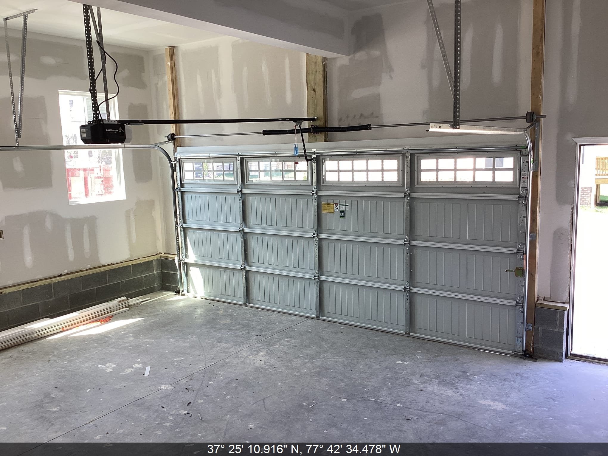 Moseley, Va - Progress Update New Garage Door Garage Door Opener - Completed