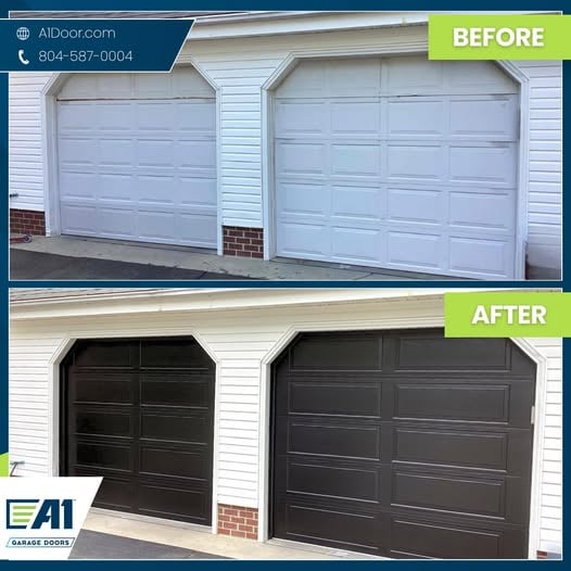 upgrade to black garage doors