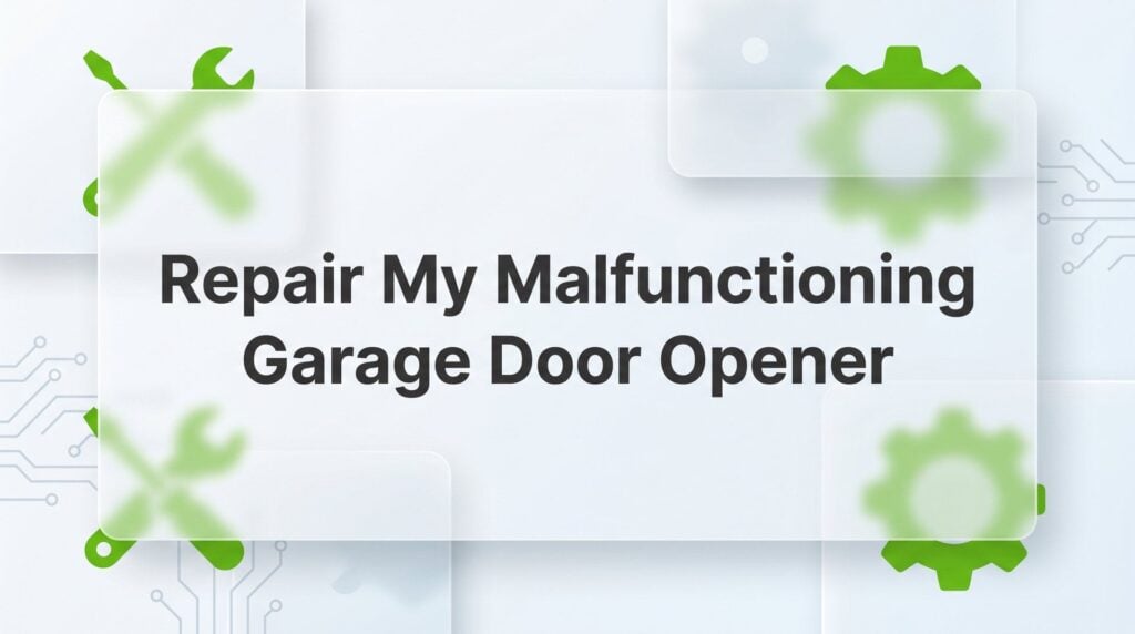 How to Repair My Malfunctioning Garage Door Opener