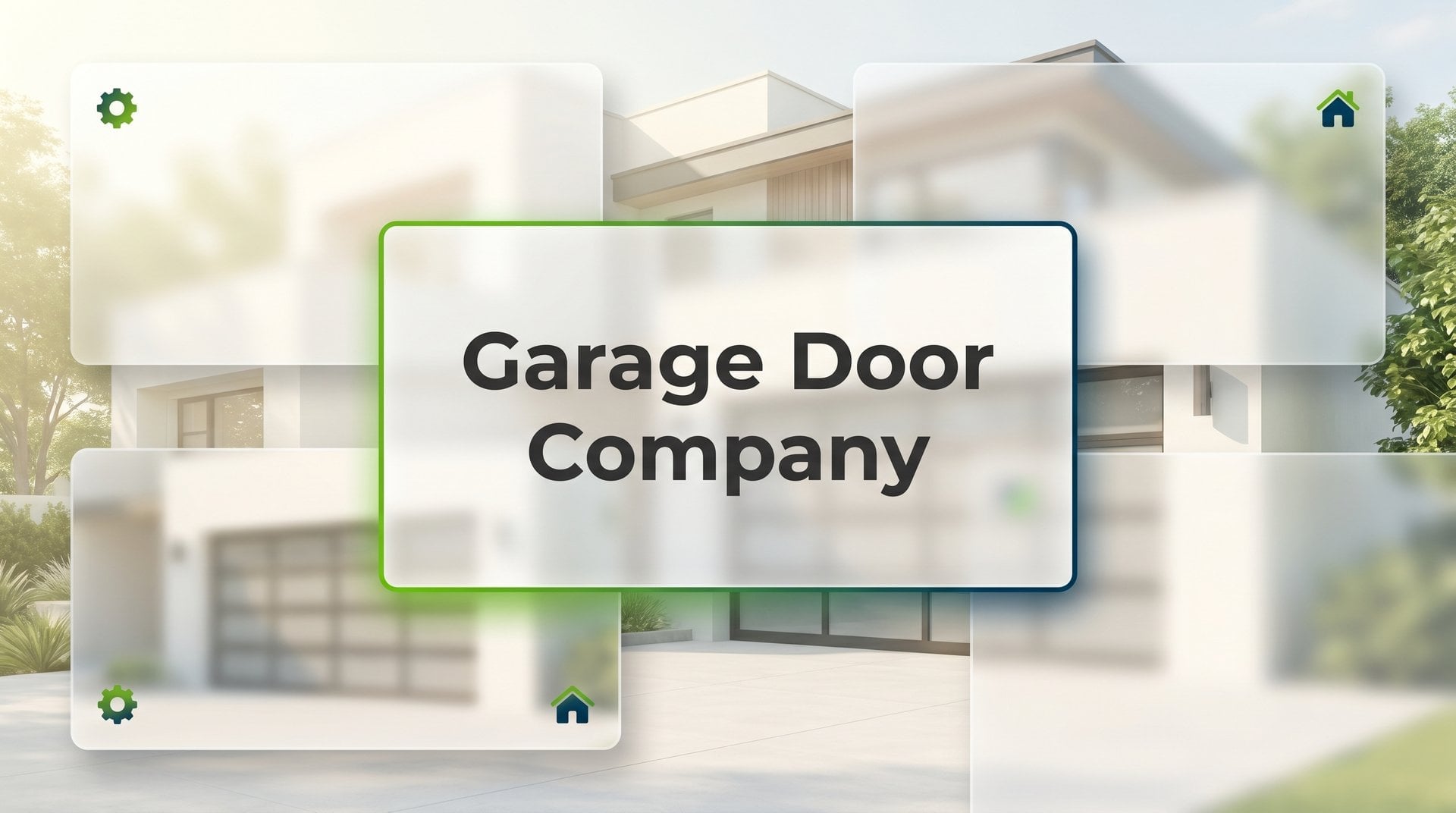 garage door company - Futuristic modern house background - A1 Door Co
