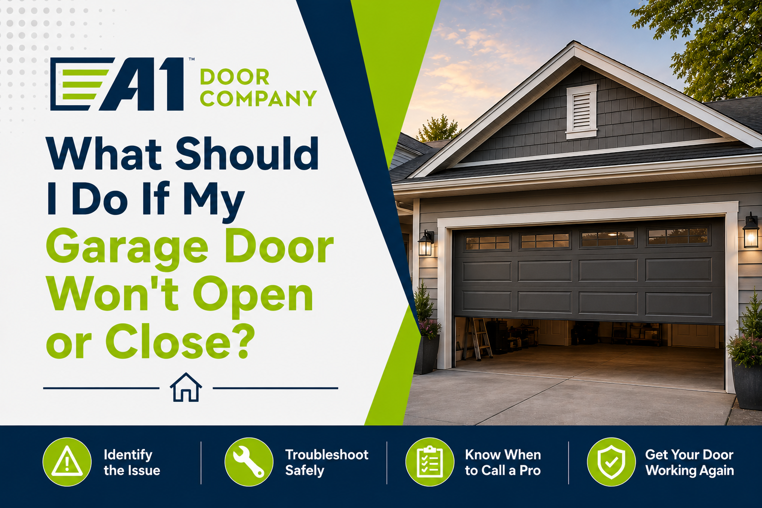 What Should I Do If My Garage Door Won’t Open or Close?