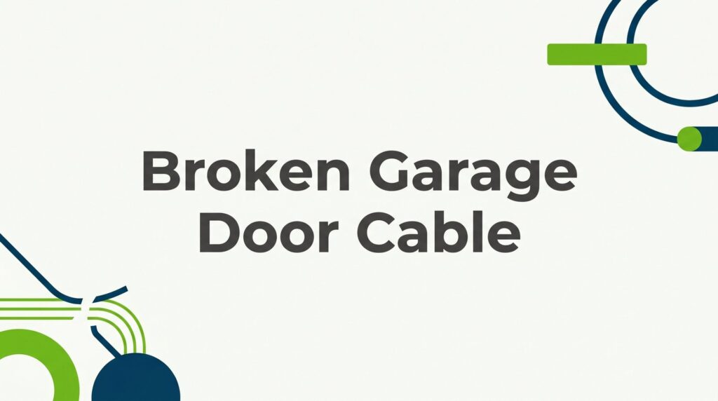 broken garage door cable - what to do