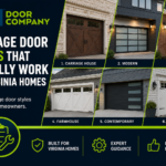 6 garage door styles that actually work for virginia homes