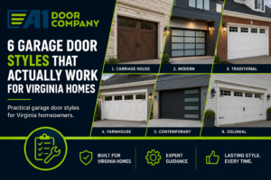 6 Garage Door Styles That Actually Work for Virginia Homes
