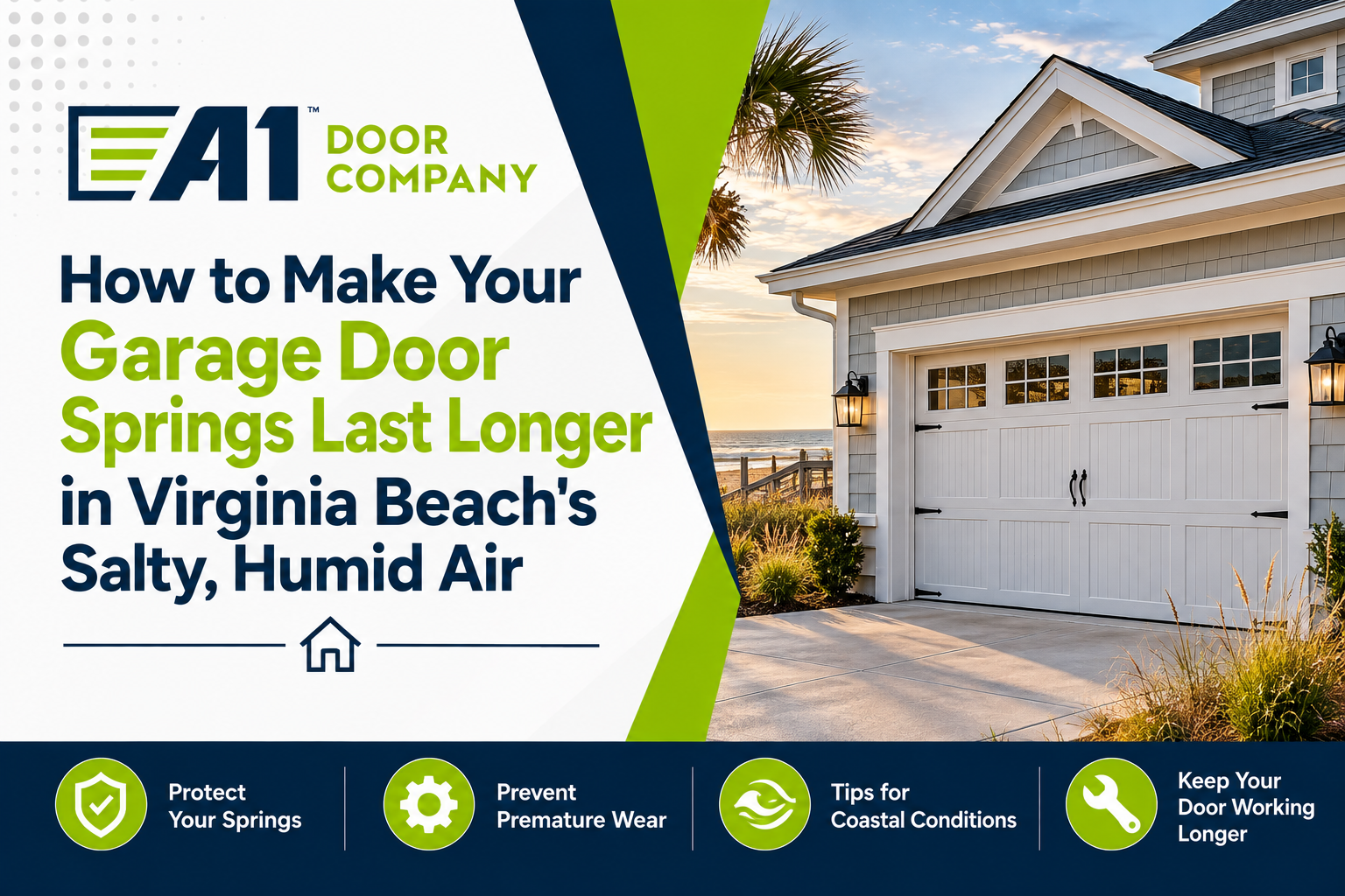 How to Make Your Garage Door Springs Last Longer in Virginia Beach’s Salty, Humid Air